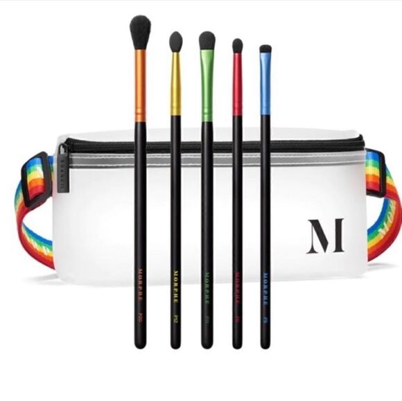 Morphe Made With Pride Limited Edition Full Size Brush Set With Pride Belt Bag - Picture 1 of 9